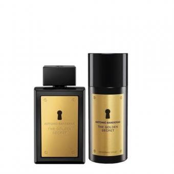 Antonio Banderas Kit Coffret Masculino The Golden Secret Eau de Toilette 100ml+Desodorante Spray 150ml