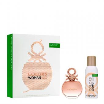 EST. UNIT BNT COLORS WOMAN ROSE EDT 80 ML+DESOD 150 ML - Código 15254-1