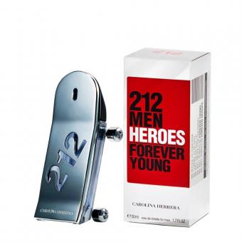 Perfume Masculino Carolina Herrera 212 Men Heroes Forever Young Eau de Toilette 50ml