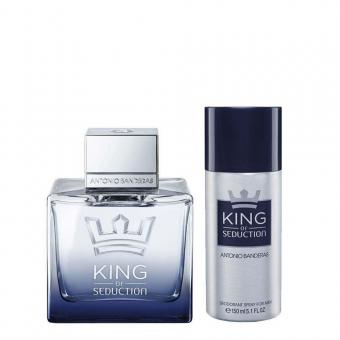 Antonio Banderas Kit Coffret Masculino King of Seduction Eau de Toilette 100ml+Desodorante Spray 150ml