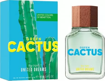 UNIT BNT GREEN CACTUS FOR HIM EDT 100 ML  - Código 16059-1